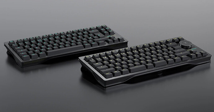 Wooting 80HE+ black prebuilt keyboard with the Lekker Knob Large