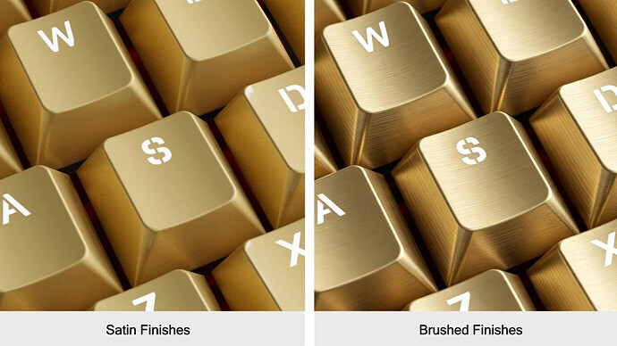 Awekeys RGB shine-through metal keycaps, press render