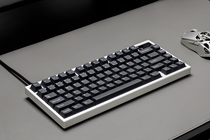IQUNIX EC75 Hall Effect keyboard on a desk, the board whose launch animation a community renderer made
