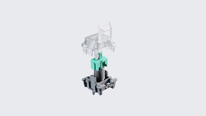 Wooting Lekker Tikken Medium switch, exploded view